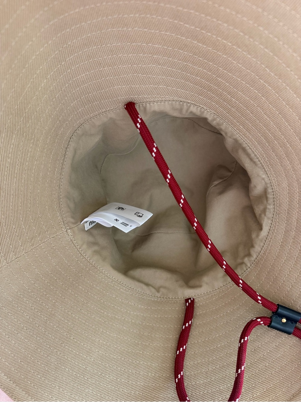 Miu Miu Brown/Tan Cotton Bucket Hat with White Logo - Picture 4 of 4